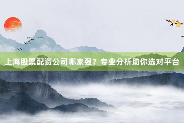 上海股票配资公司哪家强？专业分析助你选对平台