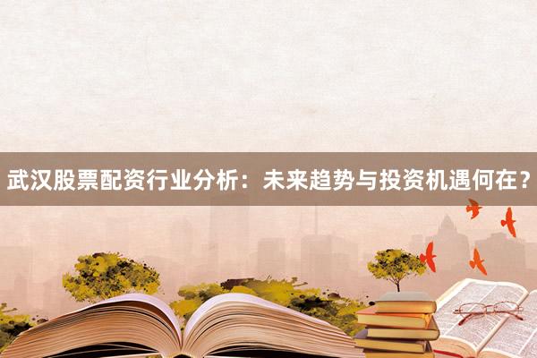 武汉股票配资行业分析：未来趋势与投资机遇何在？