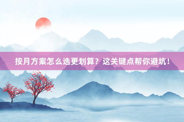 按月方案怎么选更划算？这关键点帮你避坑！