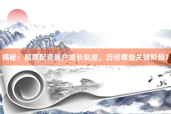 揭秘：股票配资账户成长轨迹，历经哪些关键阶段？