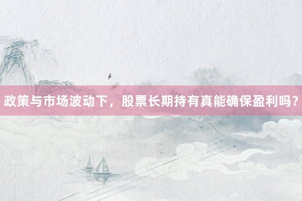 政策与市场波动下，股票长期持有真能确保盈利吗？