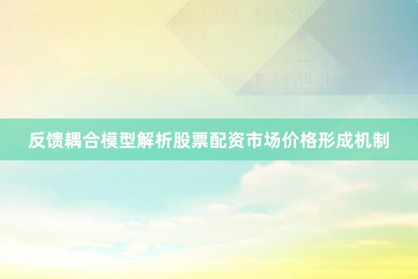 反馈耦合模型解析股票配资市场价格形成机制