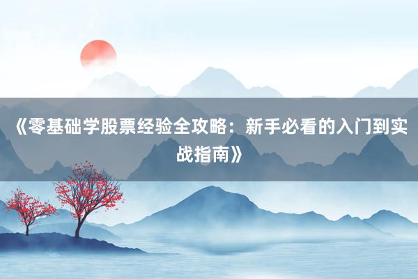 《零基础学股票经验全攻略：新手必看的入门到实战指南》